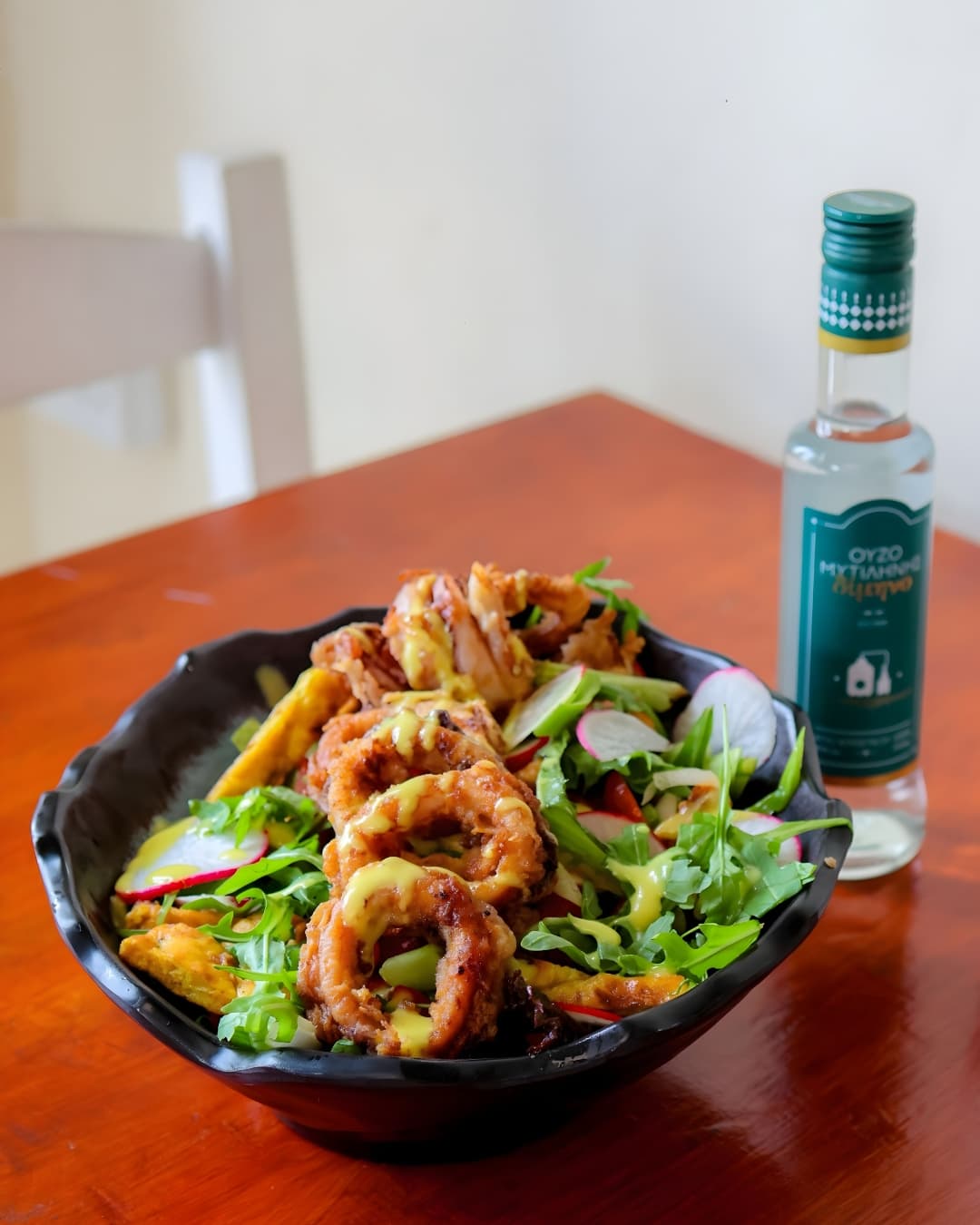 Shrimp salad with fresh greens