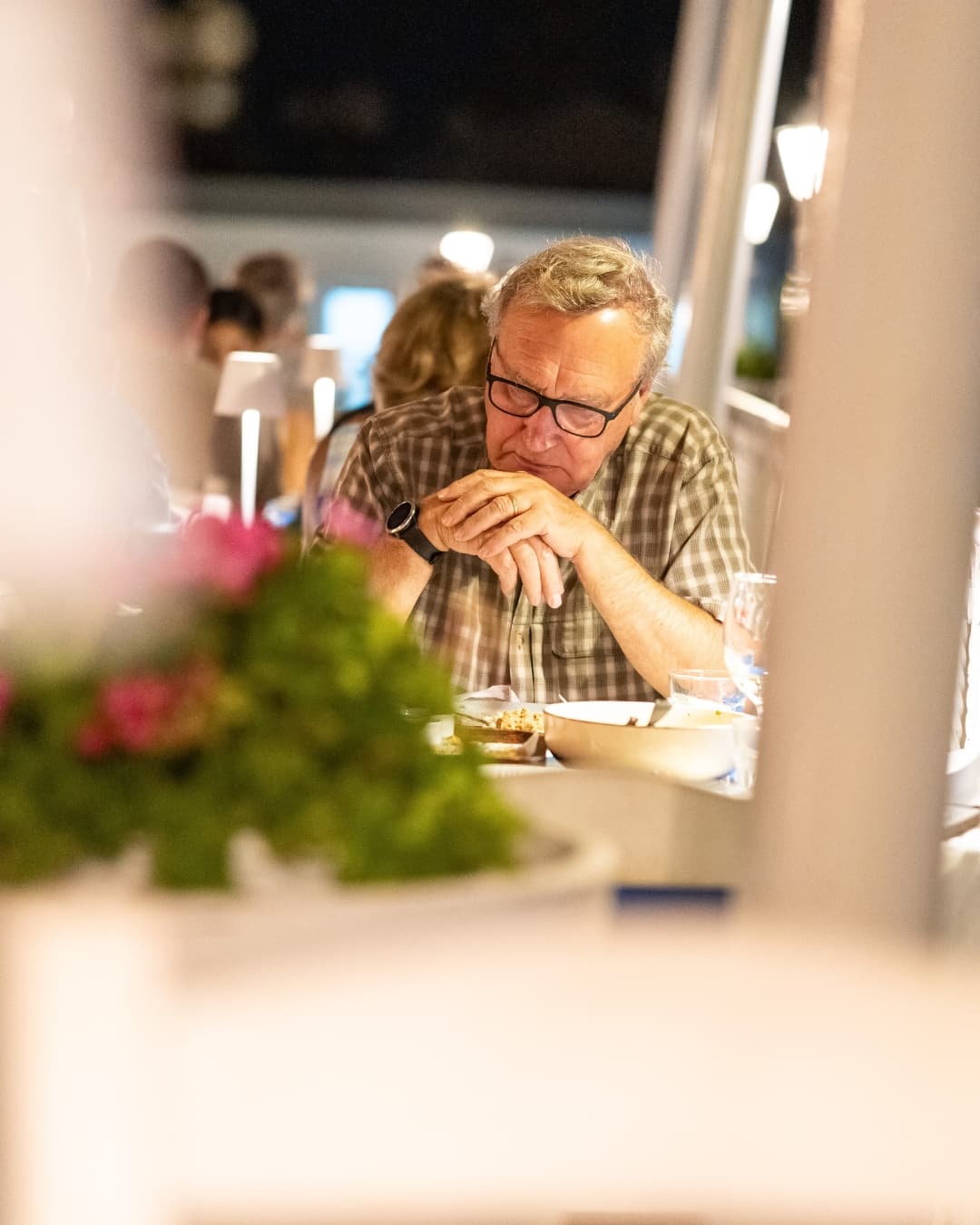 Guests enjoying drinks on the terrace