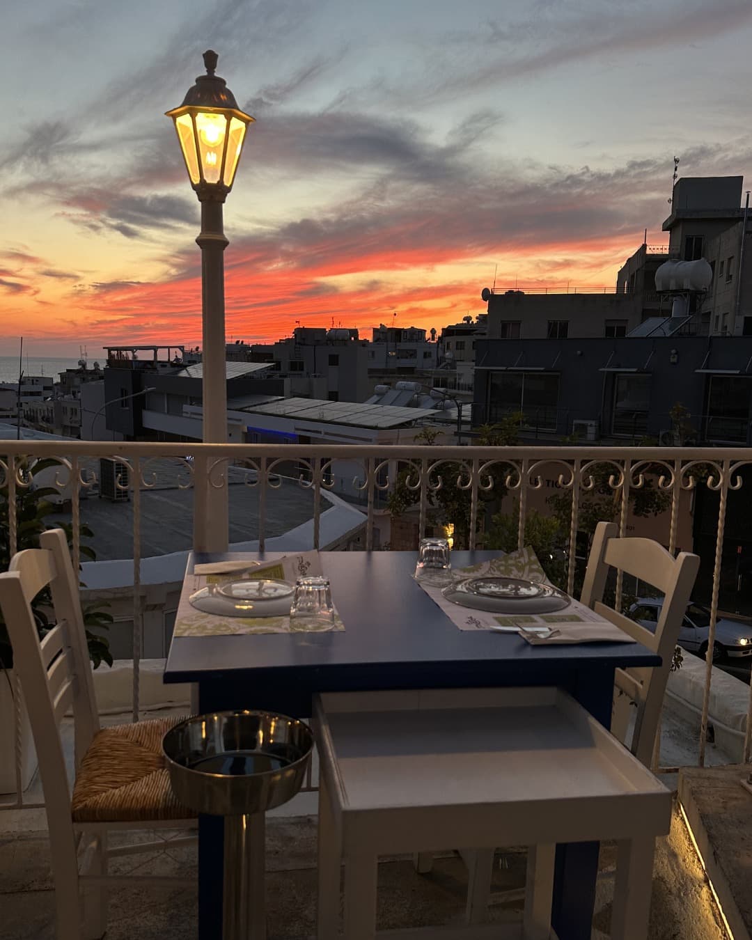 Sunset view from the terrace